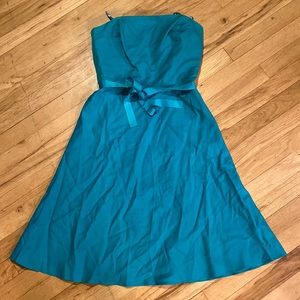 🎓👗Graduation or summer wedding guest strapless silk dress from Ann Taylor